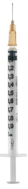 SIRINGA PER INSULINA EXTRAFINE TUB 1ML 100 UI AGO REMOVIBILE 26 GAUGE 0,45X12 MM 1 PEZZO - Farmadillo