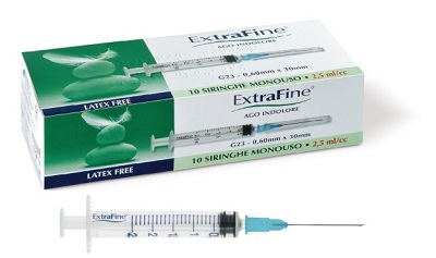 SIRINGA IPODERMICA EXTRAFINE 2,5 CC G23 0,60X30 10 PEZZI - Farmadillo
