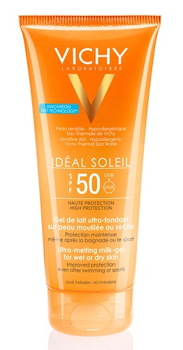 IDEAL SOLEIL GEL WET CORPO SPF50 200 ML - Farmadillo