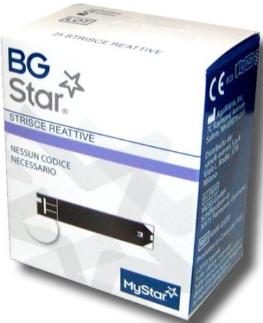 STRISCE REATTIVE MISURAZIONE GLICEMIA BGSTAR MYSTAR 50 PEZZI - Farmadillo