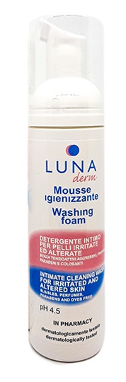 LUNADERM MOUSSE IGIENIZZANTE DETERGENTE INTIMO PELLI IRRITATE ED ALTERATE 150 ML - Farmadillo