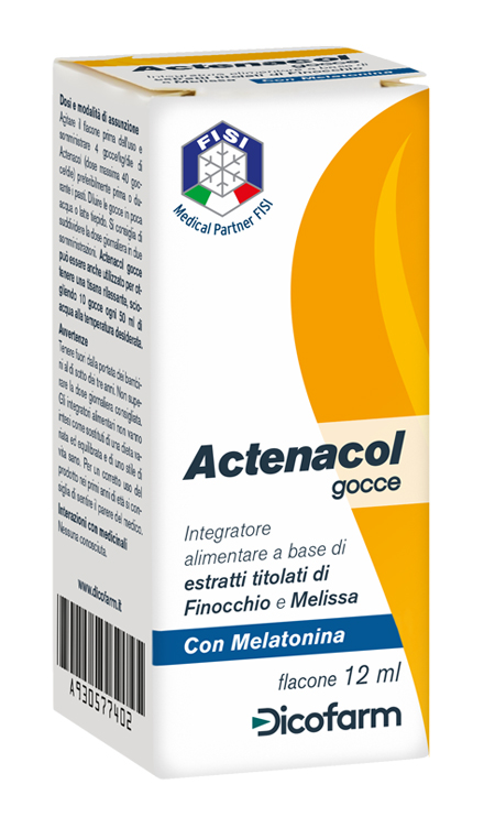 ACTENACOL GOCCE 12 ML CON MELATONINA - Farmadillo