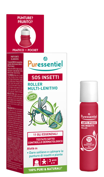 PURESSENTIEL SOS INSETTI ROLLER 11 OLI ESSENZIALI 5 ML - Farmadillo
