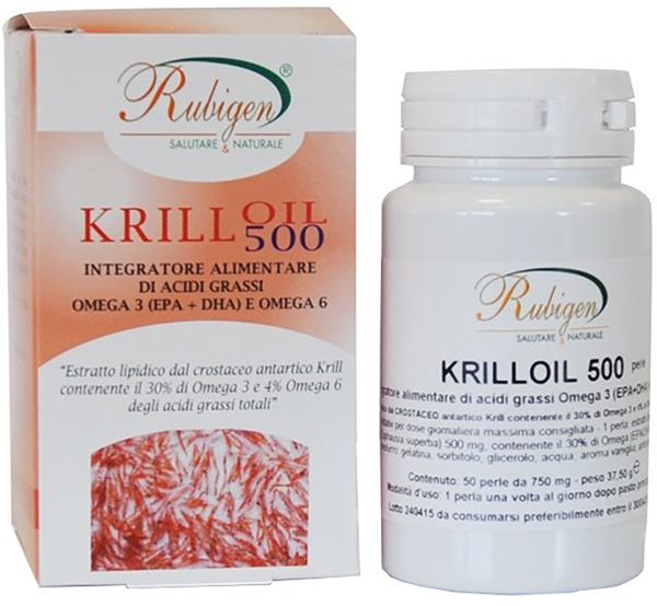 RUBIGEN KRILL OLIO OMEGA 3-6 50 PERLE - Farmadillo