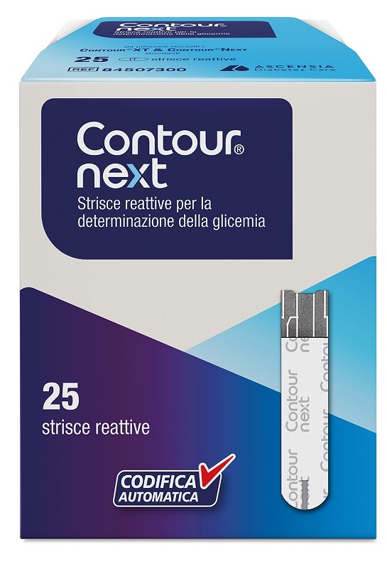 STRISCE MISURAZIONE GLICEMIA CONTOUR NEXT 25 PEZZI - Farmadillo