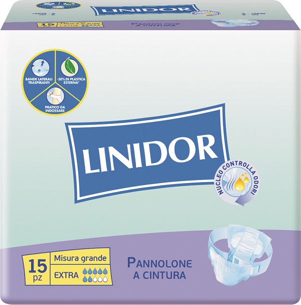PANNOLONE LINIDOR A CINTURA EXTRA MISURA GRANDE 15 PEZZI - Farmadillo
