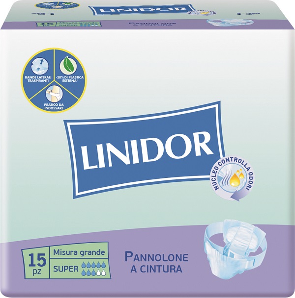 PANNOLONE LINIDOR PERFECT CARE SUPER A CINTURA MG 15 PEZZI - Farmadillo