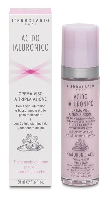 ACIDO IALURONICO CREMA VISO A TRIPLA AZIONE TRATTAMENTO ANTIAGE PELLI NORMALI E SECCHE 50 ML - Farmadillo
