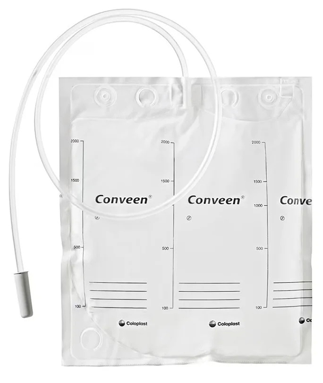 SACCA LETTO CONVEEN BASIC CON MANIGLIA CAPACITA' 2000ML LUNGHEZZA TUBO 100CM NO SCARICO CONFEZIONE DA 30 PEZZI - Farmadillo