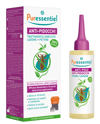 LOZIONE ANTIPIDOCCHI 100 ML + PETTINE PURESSENTIEL - Farmadillo