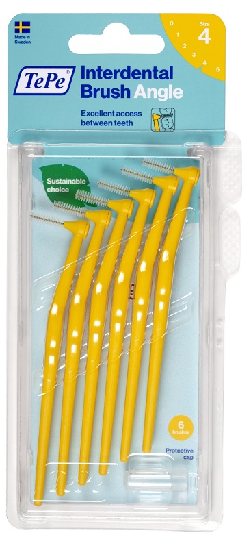 TEPE ANGLE SCOVOLINO GIALLO 0,7MM 6 PEZZI - Farmadillo