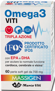 OMEGA3 VITI TRIPLA AZIONE 60 PERLE - Farmadillo
