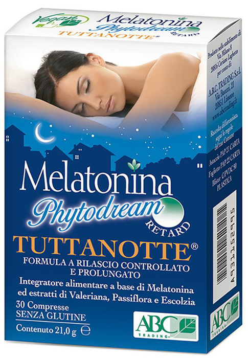 MELATONINA PHYTODREAM TUTTANOTTE RETARD 30 COMPRESSE - Farmadillo