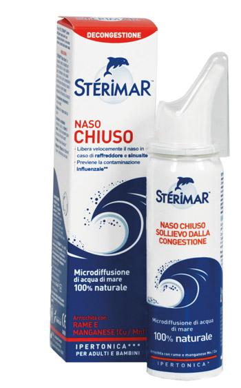 STERIMAR IPERTONICO NASO CHIUSO RAME E MANGANESE SPRAY 50 ML - Farmadillo