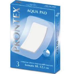 GARZA COMPRESSA PRONTEX AQUA PAD 10X12,5 CM 3 PEZZI - Farmadillo