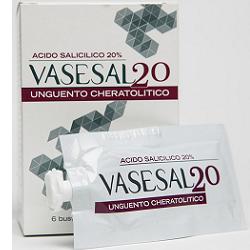 VASESAL 20 6 BUSTINE PLURIDOSE DA 5 ML UNGUENTO CHERATOLITICO - Farmadillo