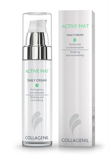 COLLAGENIL ACTIVE MAT DAILY CREAM SEBOREGOLATRICE/PURIFICANTE PER LA PELLE DEL VISO FLACONE 50 ML - Farmadillo
