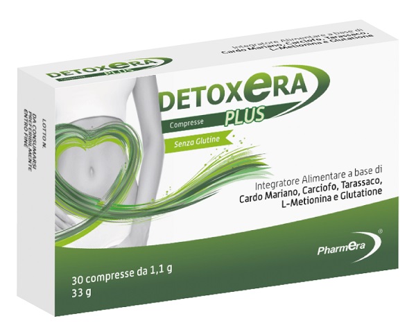 DETOXERA PLUS INTEGRATORE ALIMENTARE PER STIPSI E TRANSITO INTESTINALE 30 COMPRESSE - Farmadillo