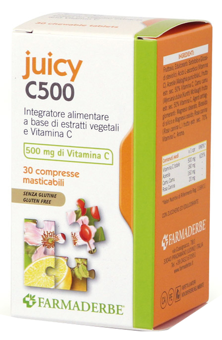JUICY C500 30 COMPRESSE MASTICABILI - Farmadillo