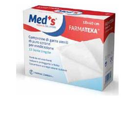 GARZA COMPRESSA MEDS FARMATEXA 12/8 18X40CM 12 PEZZI - Farmadillo