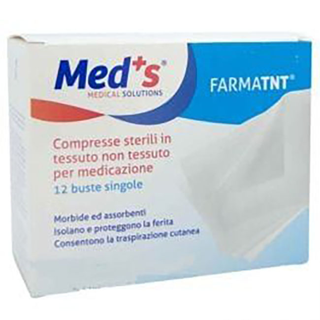 GARZA COMPRESSA MEDS TESSUTO NON TESSUTO PEEL OPEN 7,5X7,5CM 12 PEZZI - Farmadillo