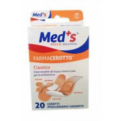 CEROTTO MEDS STRIP POLIURETANO IPOALLERGENICO CLASSICO ASSORTITI 20 PEZZI - Farmadillo