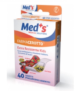 CEROTTO MEDS STRIP KIDS IPOALLERGENICO ASSORTITI 40 PEZZI - Farmadillo