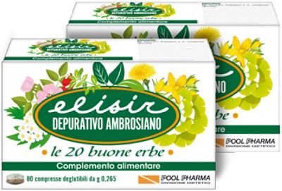 ELISIR DEPURATIVO AMBROSIANO 80 COMPRESSE 21,20 G - Farmadillo