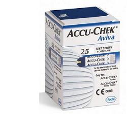 STRISCE MISURAZIONE GLICEMIA ACCU-CHEK AVIVA BRK RETAIL 25 PEZZI - Farmadillo