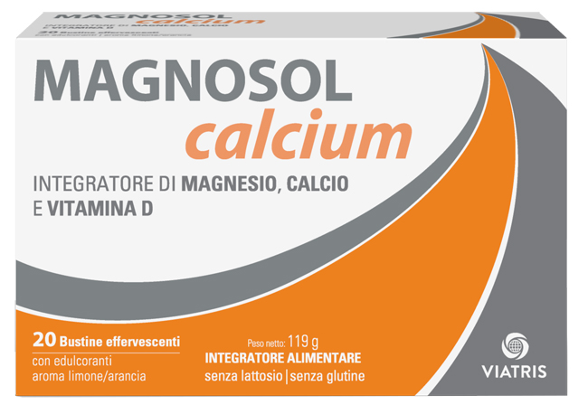 MAGNOSOL CALCIUM POLVERE EFFERVESCENTE 20 BUSTINE - Farmadillo