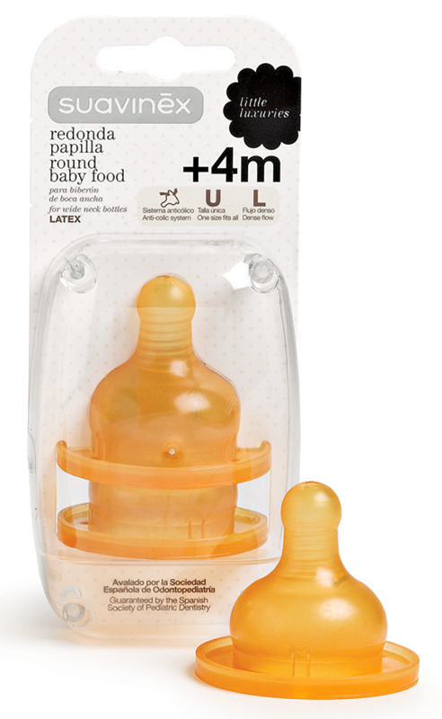 SUAVINEX LITTLE LUXURIES TETTARELLA IN LATTICE PER PAPPA +4 MESI 2 PEZZI - Farmadillo