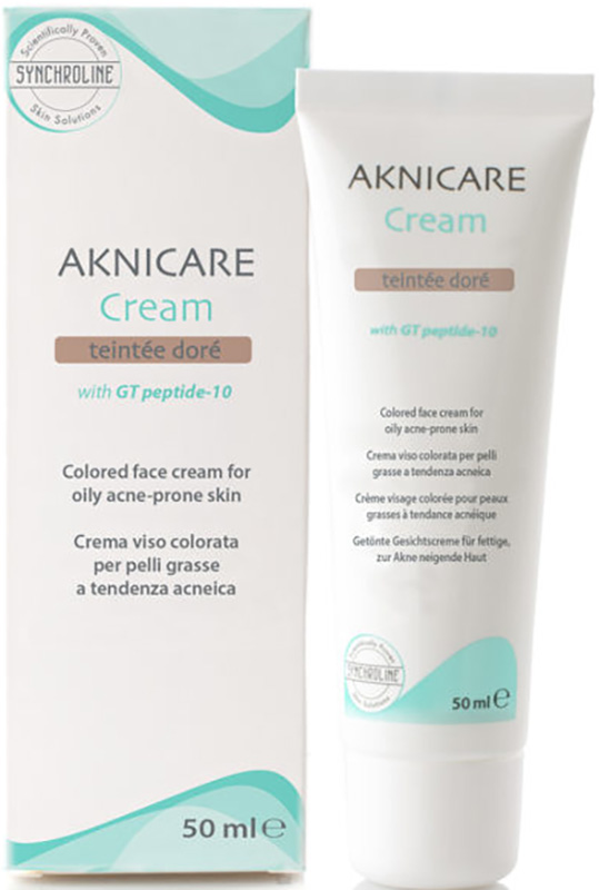 AKNICARE CREAM CREMA COLORATA TEINTEE DORE' 50 ML - Farmadillo