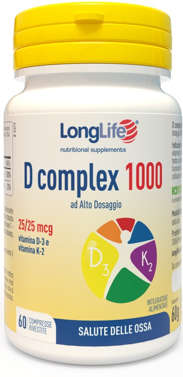 LONGLIFE D COMPLEX 1000 60 COMPRESSE - Farmadillo