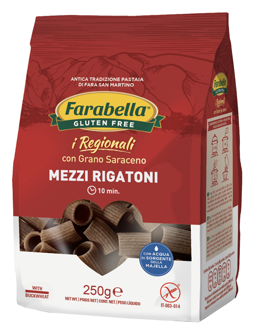 FARABELLA MEZZI RIGATONI AL GRANO SARACENO 250 G - Farmadillo