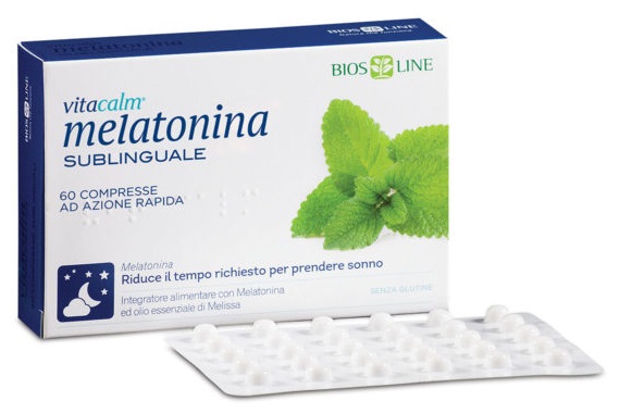 BIOS LINE VITACALM MELATONINA SUBLINGUALE 60 COMPRESSE 1 MG - Farmadillo