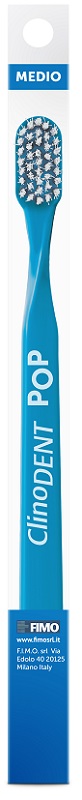 CLINODENT POP BLU SPAZZOLINO DA DENTI MEDIO - Farmadillo