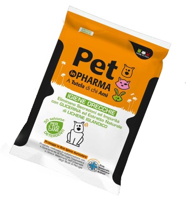 PET IN PHARMA SALVIETTINE ORECCHIE CANE 30 PEZZI - Farmadillo