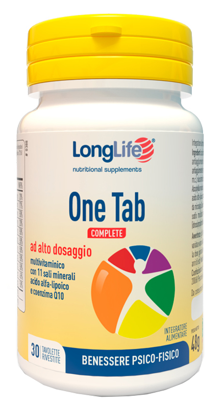LONGLIFE ONE TAB COMPLETE 30 TAVOLETTE RIVESTITE - Farmadillo