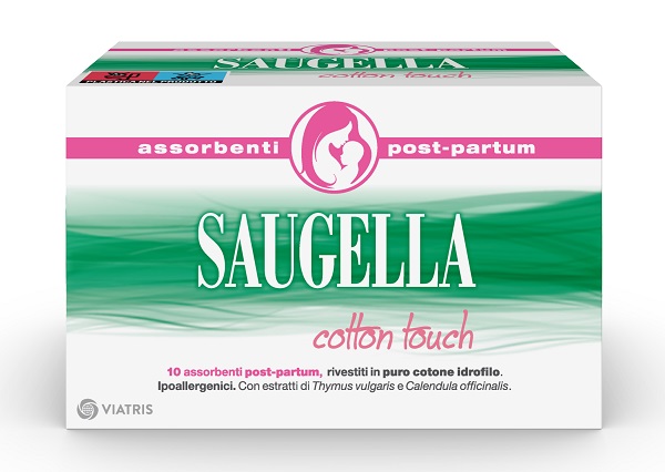 SAUGELLA COTTON TOUCH ASSORBENTI POSTPARTUM 10 PEZZI - Farmadillo