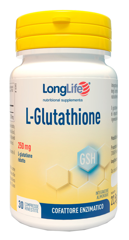 LONGLIFE L-GLUTATHIONE 250 MG 30 COMPRESSE - Farmadillo