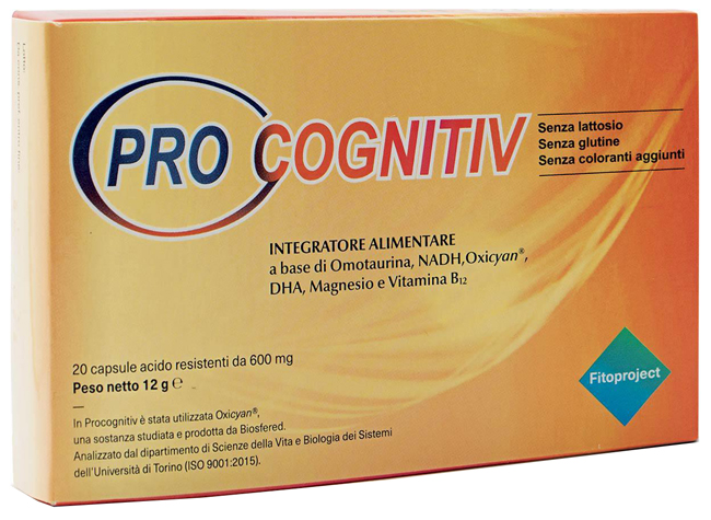 PROCOGNITIV 20 CAPSULE ACIDO RESISTENTI VEGETALI DA 600 MG - Farmadillo