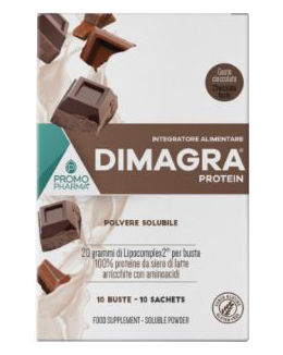 DIMAGRA PROTEIN CIOCCOLATO 10 BUSTE - Farmadillo