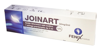 SIRINGA INTRA-ARTICOLARE JOINART ACIDO IALURONICO 1,6% 2 ML 3 PEZZI - Farmadillo