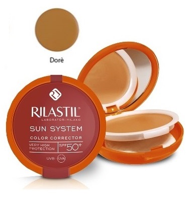 RILASTIL SUN SYSTEM PHOTO PROTECTION THERAPY SPF50+ COMPATTO DORE' 10 ML - Farmadillo