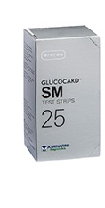 TEST STRIPS PER MISURAZIONE GLICEMIA GLUCOCARD SM 25 PEZZI - Farmadillo