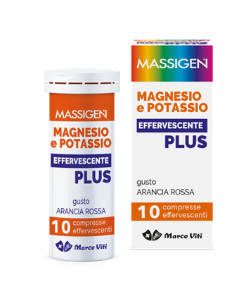 MASSIGEN MAGNESIO E POTASSIO EFFERVESCENTE PLUS 10 COMPRESSE - Farmadillo