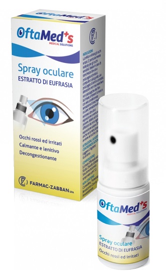 OFTAMED'S SPRAY OCULARE OCCHI ROSSI E IRRITATI ESTRATTO EUFRASIA 10 ML - Farmadillo