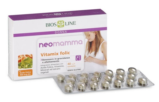 BIOSLINE NEOMAMMA VITAMIX FOLIC 40 COMPRESSE NEW - Farmadillo