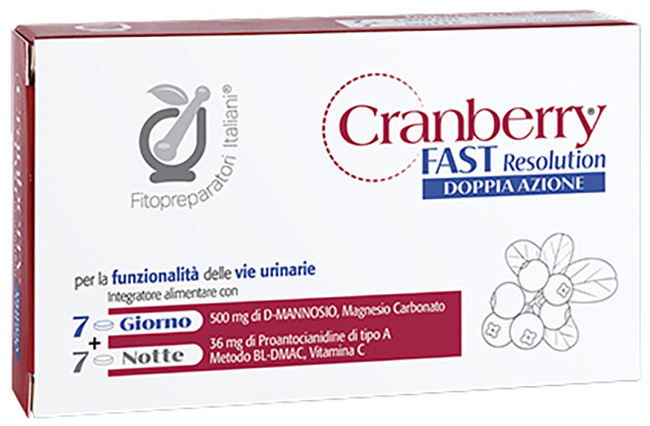 CRANBERRY D-FAST 7 COMPRESSE + 7 COMPRESSE - Farmadillo