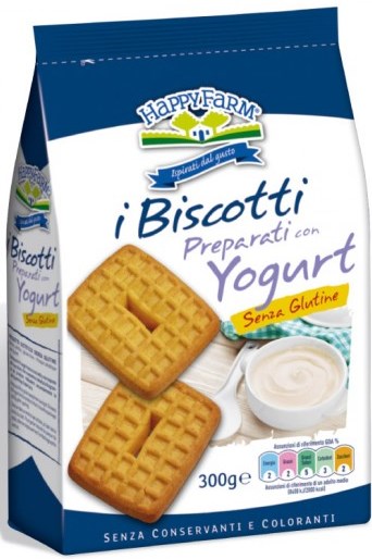 HAPPY FARM BISCOTTI YOGURT SENZA ZUCCHERO 300 G - Farmadillo